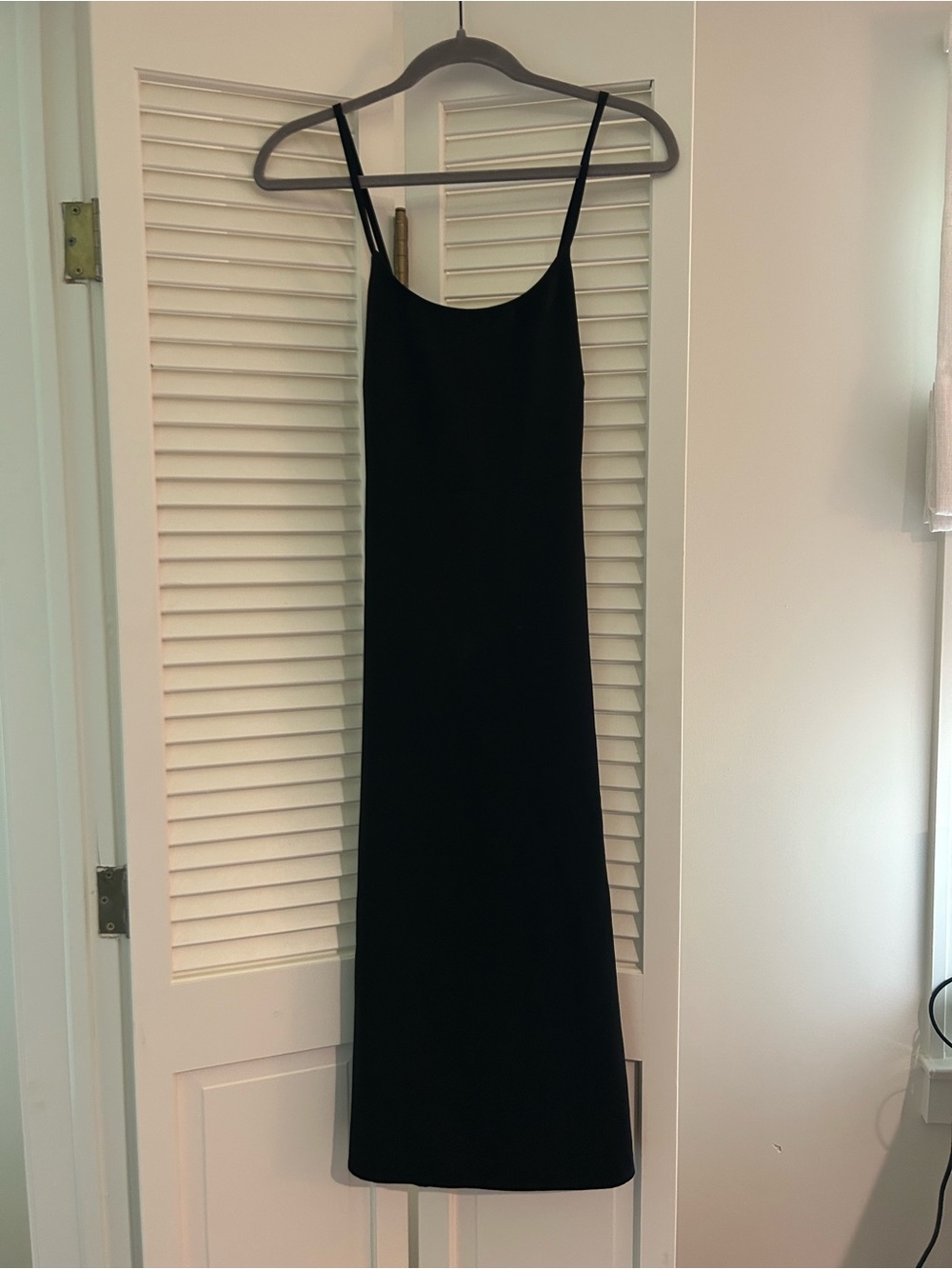 NWT Everlane The Japanese GoWeave Cross Back Skip Midi Dress Black Size 2